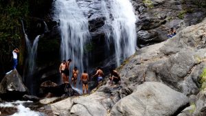 Swimming Lakkam waterfalls